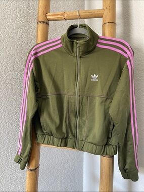 Adidas Olive Green Purple Track Jacket🍇